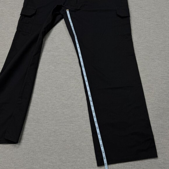 Cintas Womens Black Susan Fit Cargo Pants Flat Front High Rise Pockets Sz 16 Reg - Picture 11 of 13